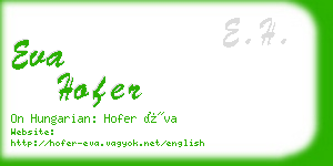 eva hofer business card